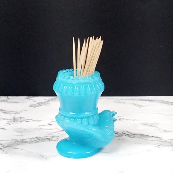 Degenhart Glass Bird Toothpick Trinket Paperweight Vintage - Picture 8 of 9